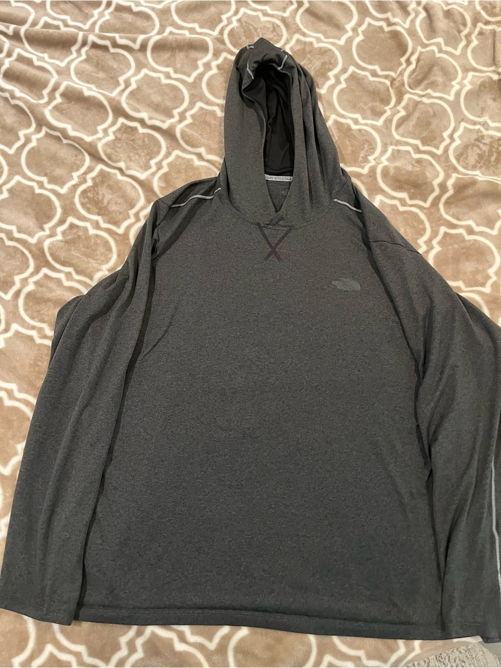 The North Face Men's Charcoal Gray Hooded Athletic Pullover